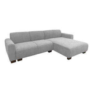 Reversible corner sofa Erros Argos The Classic fabric in light grey color 287x161x71cm