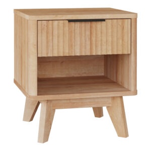Hamea Argos The Classic mdf bed side table in natural shade 45x39.5x50.2cm