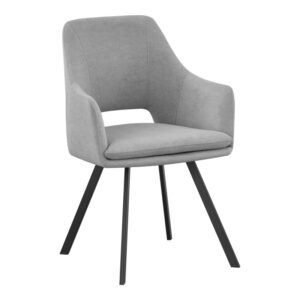 Nordo armchair Argos The Classic grey fabric-black metal leg 56x58x85cm