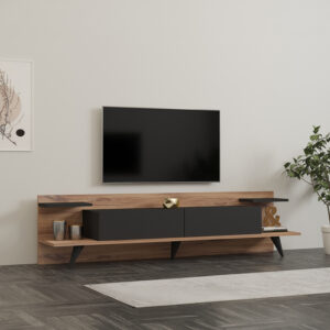 Tv stand Astry Argos The Classic walnut with anthracite color 180x36.8x45cm