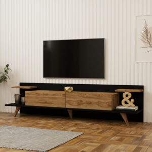 Tv stand Astry Argos The Classic oak with anthracite color 180x36.8x45cm