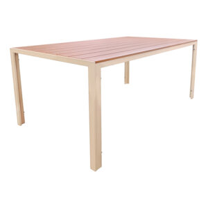 Nares table Argos The Classic aluminum cappuccino-plywood natural coor 140x80x72.5cm