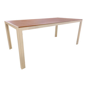 Nares table Argos The Classic aluminum cappuccino-plywood natural coor 180x90x72.5cm