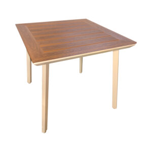 Synergy table Argos The Classic aluminum cappuccino-plywood natural color 80x80x74cm