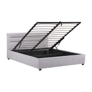 200 001743 2 Bed with mattress and storage space Molito-Utopia Argos The Classic velvet gray 150x200cm