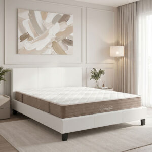 Bed with mattress Nevil-Nemesis Argos The Classic PU white 150x200cm