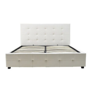 200 001758 2 Bed with mattress and storage space Roi-Nemesis Argos The Classic PU white 160x200cm