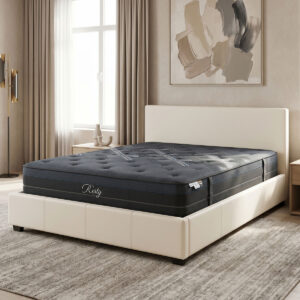 Bed with mattress and storage space Norse-Resty Argos The Classic PU white 160x200cm