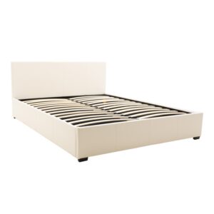Bed with mattress and storage space Norse-Nemesis Argos The Classic PU white 160x200cm