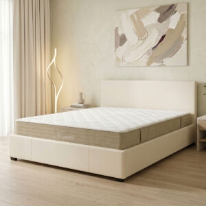 Bed with mattress and storage space Norse-Nemesis Argos The Classic PU white 160x200cm