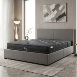 200 001769 Bed with mattress and storage space Norse-Resty Argos The Classic gray PU 160x200cm