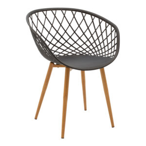 Armchair Ezra Argos The Classic anthracite pp-natural color metal leg 62.5x56x82cm