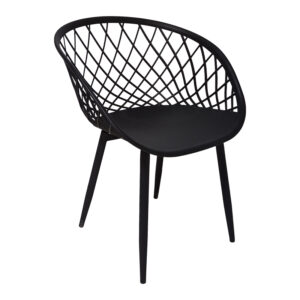 Armchair Ezra Argos The Classic black pp-black metal leg 62.5x56x82cm