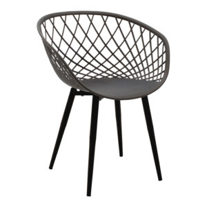 Armchair Ezra Argos The Classic anthracite pp-black metal leg 62.5x56x82cm
