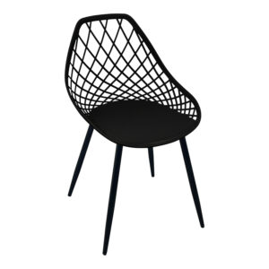Chair Suan Argos The Classic black pp-black metal leg 49x51x86cm