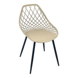 Chair Suan Argos The Classic cappuccino pp-black metal leg 49x51x86cm