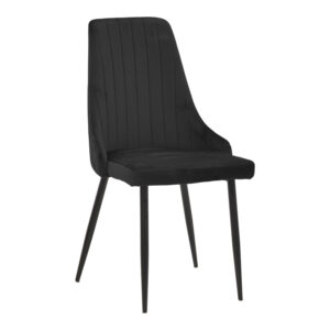 Chair Azori Argos The Classic black velvet-black metal leg 49x55x85cm