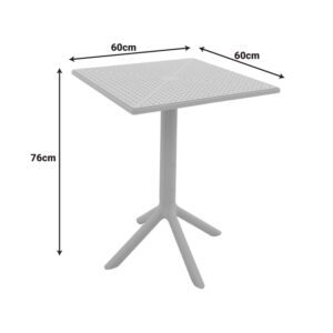 326 000056 3 Groovy table Argos The Classic pp perforated anthraicte 60x60x76cm