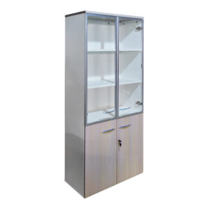 Office cabinet with glass doors Armadi Argos The Classic sonoma-white 80x40x200cm