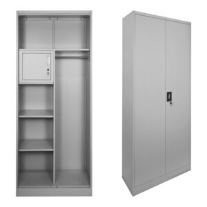 Zogi Argos The Classic metal wardrobe with partition in light gray 70x40x180cm