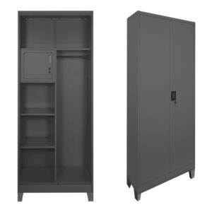 Zogi Argos The Classic metal wardrobe with partition in anthracite 70x40x190cm