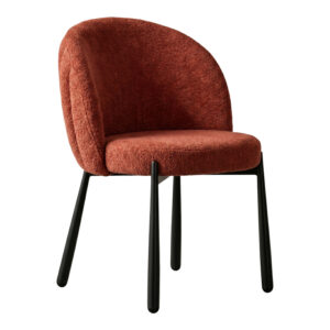 Denna chair Argos The Classic terracotta fabric-black metal legs 52x60x85cm