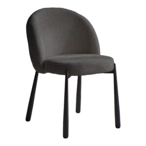 Denna chair Argos The Classic anthracite fabric-black metal legs 52x60x85cm