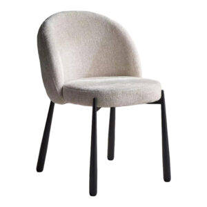 Denna chair Argos The Classic beige fabric-black metal legs 52x60x85cm