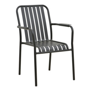 Vista Argos The Classic stackable armchair, aluminum, black shade 62x60x84cm