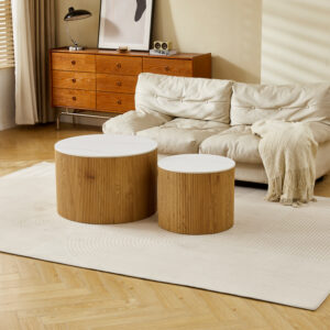 Coffee tables Nelba Argos The Classic 2pcs mdf oak - ceramic surface marble look