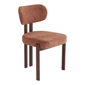 Glamor chair Argos The Classic brown-walnut fabric metal legs 53x51x81cm