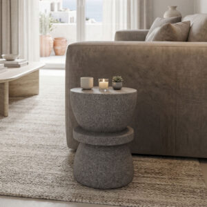 Side table Sezano Argos The Classic grey MGO D34x45cm