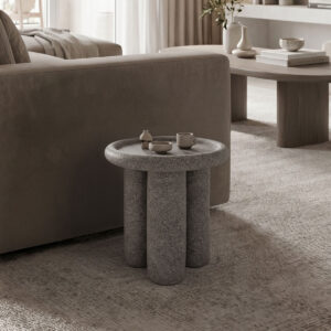 Side table Nenia Argos The Classic grey MGO D40x45cm