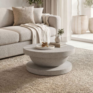 Coffee table Cerba Argos The Classic ecru MGO D70x30cm