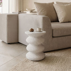 Side table Bellon Argos The Classic white MGO D40x46cm