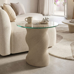 Coffee table Klida Argos The Classic beige MGO D40x63cm