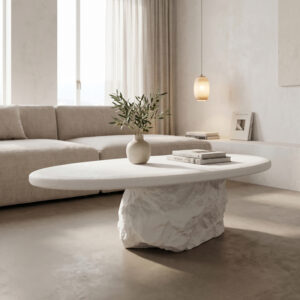 Coffee table Zinol Argos The Classic mdf-polyresin white 105x62x32cm