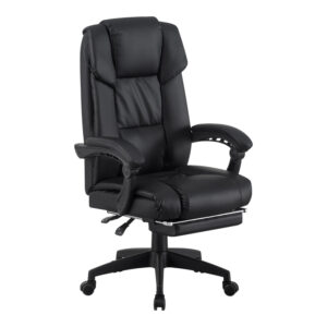 Director's office chair with footrest Garnut Argos The Classic pu black 69x75x116-126cm