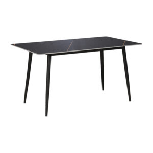 Gustas table Argos The Classic black marble sintered stone-black metal 120x80x76cm