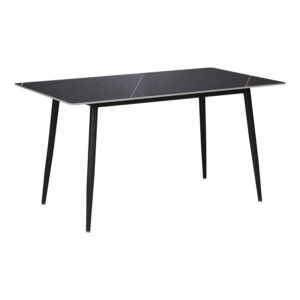 Gustas table Argos The Classic black marble sintered stone-black metal 140x80x76cm
