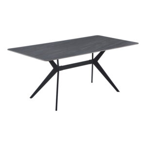 Olivet Argos The Classic table mdf-sandstone in marble look-black metal leg 180x90x76cm