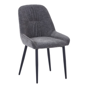 Larissia Argos The Classic chair anthracite fabric-black metal leg 53x59x89cm