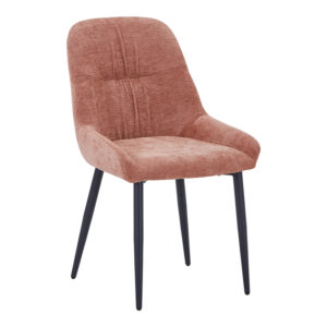 Larissia Argos The Classic chair dusty rose fabric-black metal leg 53x59x89cm