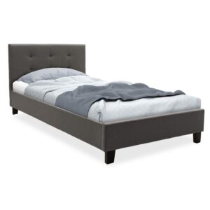 200 001715 1 Bed with mattress Mago-Perfecto Argos The Classic fabric anthracite 100x200cm