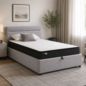 200 001721 Bed with mattress and storage space Molito-Perfecto Argos The Classic velvet grey 120x200cm