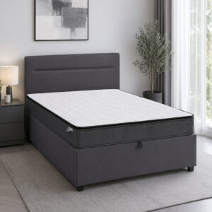 200 001723 Bed with mattress and storage space Molito-Perfecto Argos The Classic velvet anthracite 120x200cm