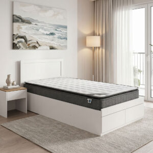 Bed with mattress and drawer Olympus-Perfecto Argos The Classic white 100x200cm