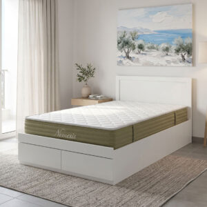 Bed with mattress and drawer Olympus-Nemesis Argos The Classic white 100x200cm