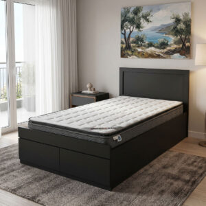 Bed with mattress and drawer Olympus-Perfecto Argos The Classic wenge 100x200cm