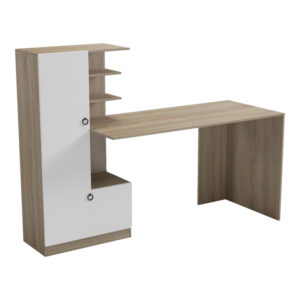 Desk with bookcase Felanbo Argos The Classic sonoma-white 160x60x125cm